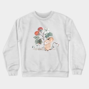 Little mouse and the berry Crewneck Sweatshirt